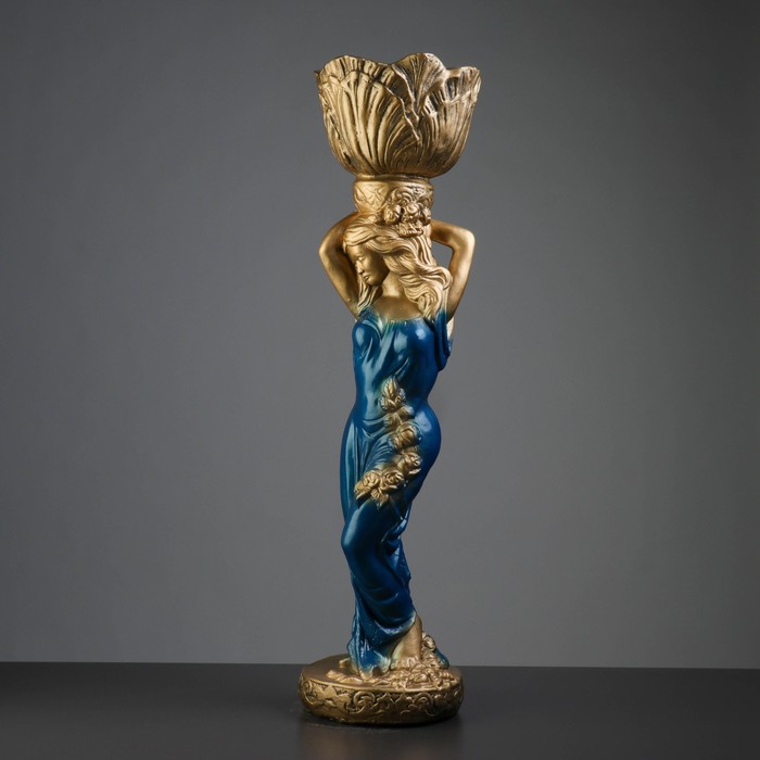 Фигурное кашпо "Девушка" розовое