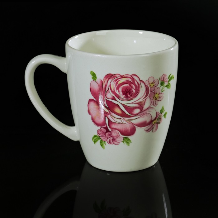 Кружка 260 мл, d=8,2 см, h=9 см "Розовые розы"