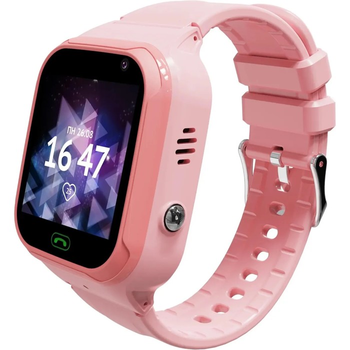 Смарт-часы Aimoto Omega 4G, 1.44,IP65,400мАч,геозоны,SOS, уведомления, видеозвонок,розовые