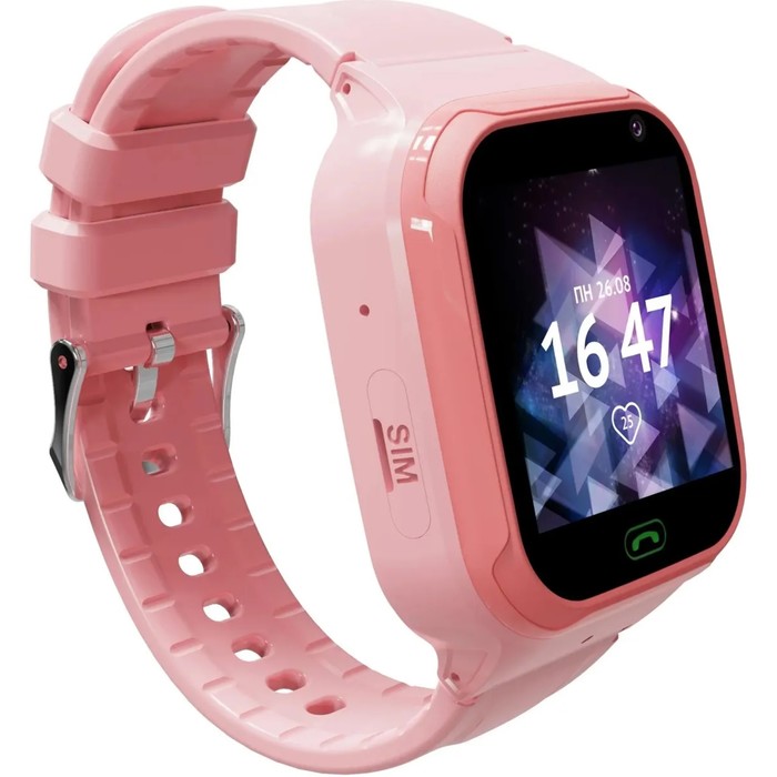 фото Смарт-часы aimoto omega 4g, 1.44",ip65,400мач,геозоны,sos, уведомления, видеозвонок,розовые