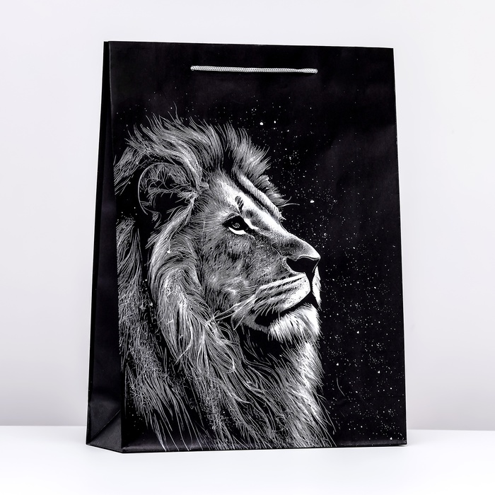 Пакет подарочный Лев, 33 х 42,5 х 10 см