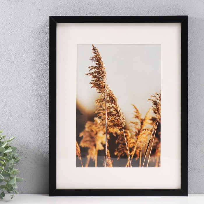 

Фоторамка МДФ 30х40 см, №4, black 16 мм, с паспарту