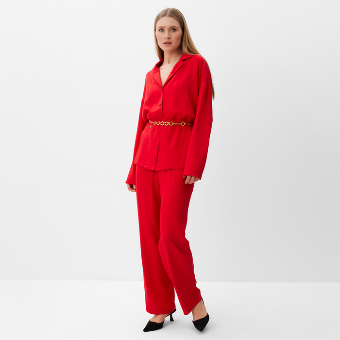 

Костюм женский (рубашка , брюки) MINAKU:Casual Collection цвет красный, р-р 50
