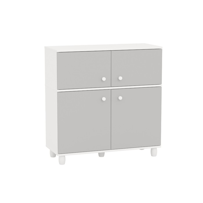 

Комод МИЛАНА Белый Серый, опора массив березы, 902 х 375 х 930 см