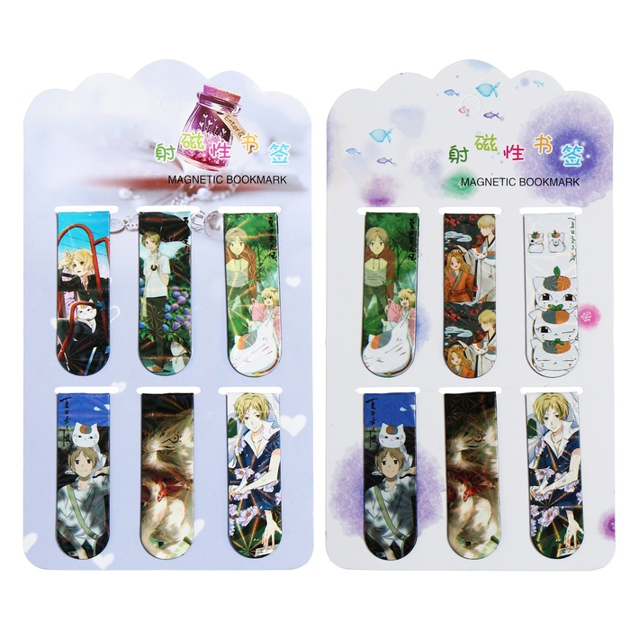 

Набор магнитных закладкок для книг Calligrata 6 штук, "Аниме", МИКC