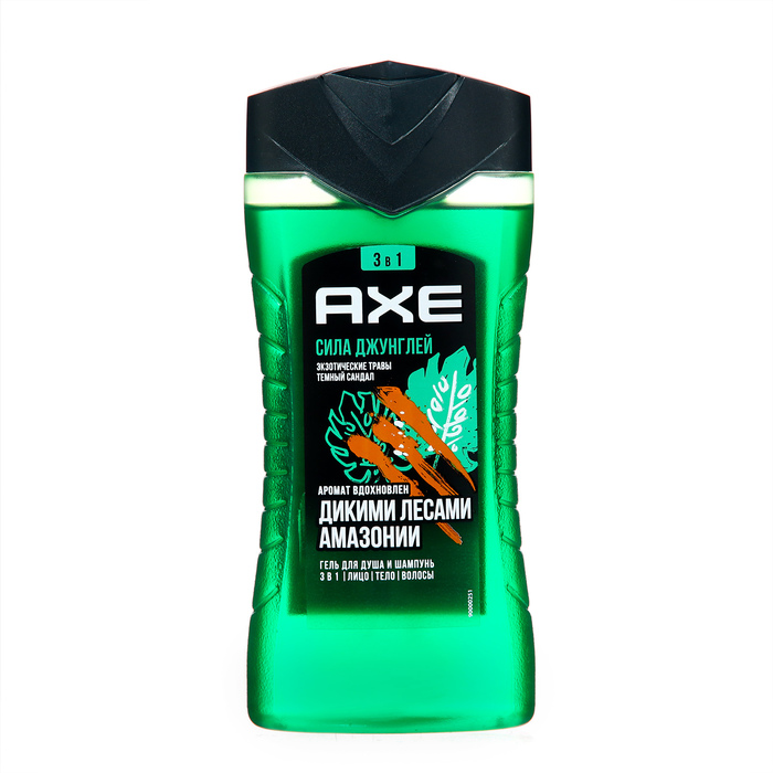 Шампунь-гель для душа AXE SHOWER Сила Джунглей, 250 мл