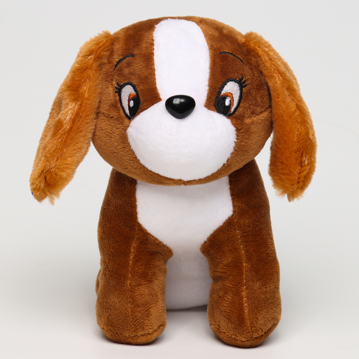 Мягкая игрушка «Собака», 19 см, цвет тёмно-коричневый