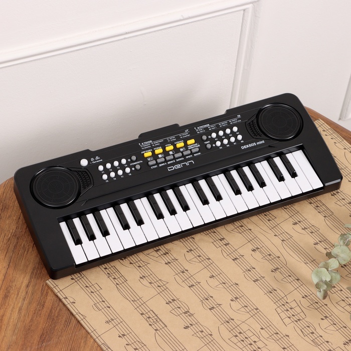 Синтезатор DENN DEK605 mini, 8 тембров, полифония 4 ноты, 37 клавиш синтезатор denn pro pw01 черный