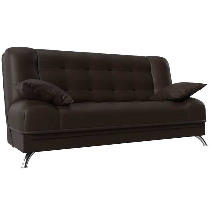 Прямой диван «Анна», механизм книжка, экокожа, цвет коричневый прямой диван анна механизм книжка микровельвет цвет коричневый