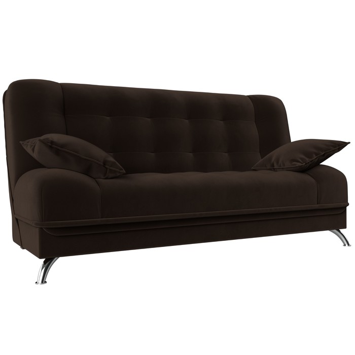 Прямой диван «Анна», механизм книжка, микровельвет, цвет коричневый прямой диван анна механизм книжка экокожа цвет коричневый