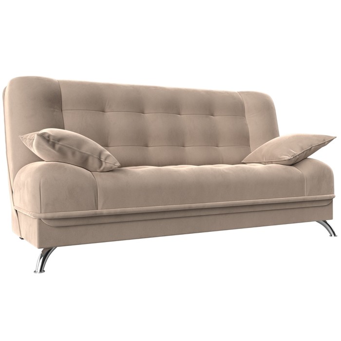 Прямой диван «Анна», механизм книжка, велюр, цвет бежевый прямой диван анна механизм книжка микровельвет цвет бежевый
