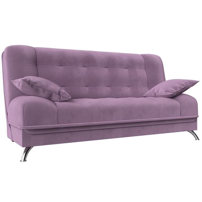 Прямой диван «Анна», механизм книжка, микровельвет, цвет сиреневый прямой диван анна механизм книжка микровельвет цвет сиреневый