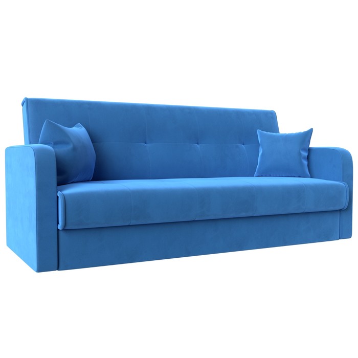 Прямой диван «Надежда», механизм книжка, велюр, цвет голубой диван книжка прямой надежда велюр