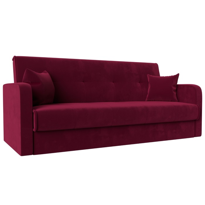 Прямой диван «Надежда», механизм книжка, микровельвет, цвет бордовый прямой диван надежда механизм книжка микровельвет цвет бежевый