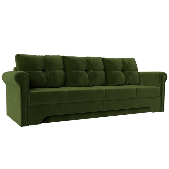 Диван прямой «Европа», механизм еврокнижка, микровельвет, цвет зелёный диван прямой ник 2 механизм еврокнижка микровельвет цвет зелёный