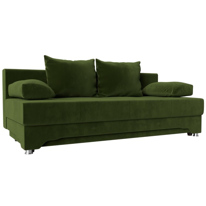 Диван прямой «Ник-2», механизм еврокнижка, микровельвет, цвет зелёный диван прямой ник 3 еврокнижка микровельвет