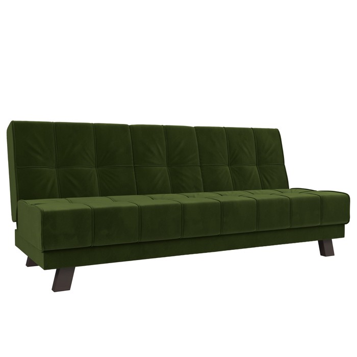 Прямой диван «Винсент», механизм книжка, микровельвет, цвет зелёный прямой диван винсент механизм книжка микровельвет цвет чёрный