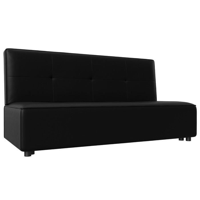 Прямой диван «Зиммер», механизм книжка, экокожа, цвет чёрный прямой диван неаполь механизм книжка экокожа цвет чёрный
