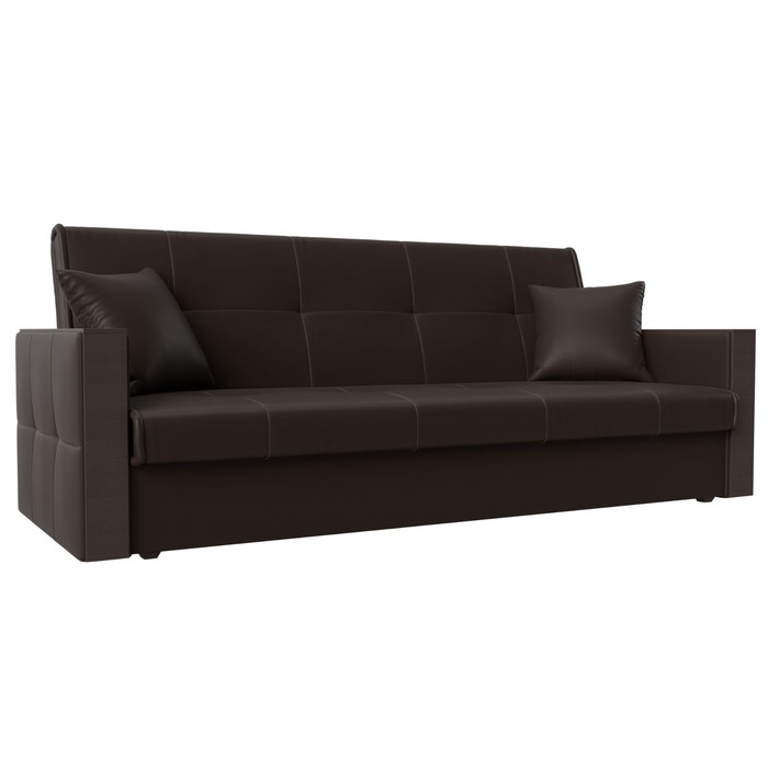 Прямой диван «Валенсия», механизм книжка, экокожа, цвет коричневый прямой диван зиммер механизм книжка экокожа цвет коричневый