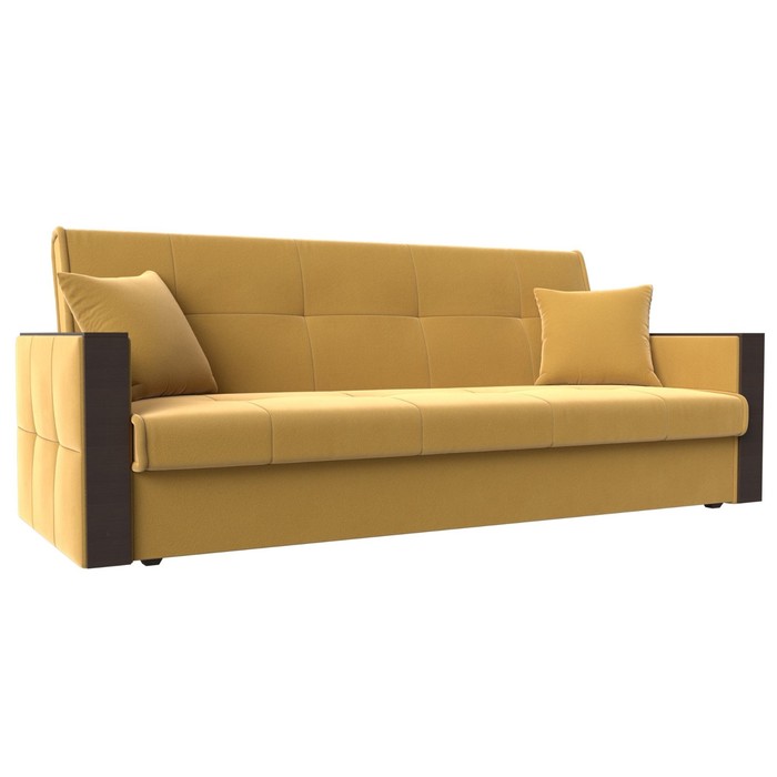 Прямой диван «Валенсия», механизм книжка, микровельвет, цвет жёлтый прямой диван валенсия механизм книжка микровельвет цвет сиреневый