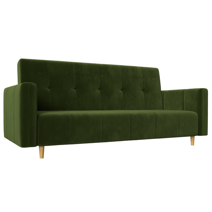 Прямой диван «Вест», механизм книжка, микровельвет, цвет зелёный прямой диван надежда механизм книжка микровельвет цвет зелёный