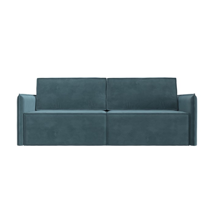 Прямой диван «Либерти», механизм еврокнижка, велюр, цвет бирюзовый