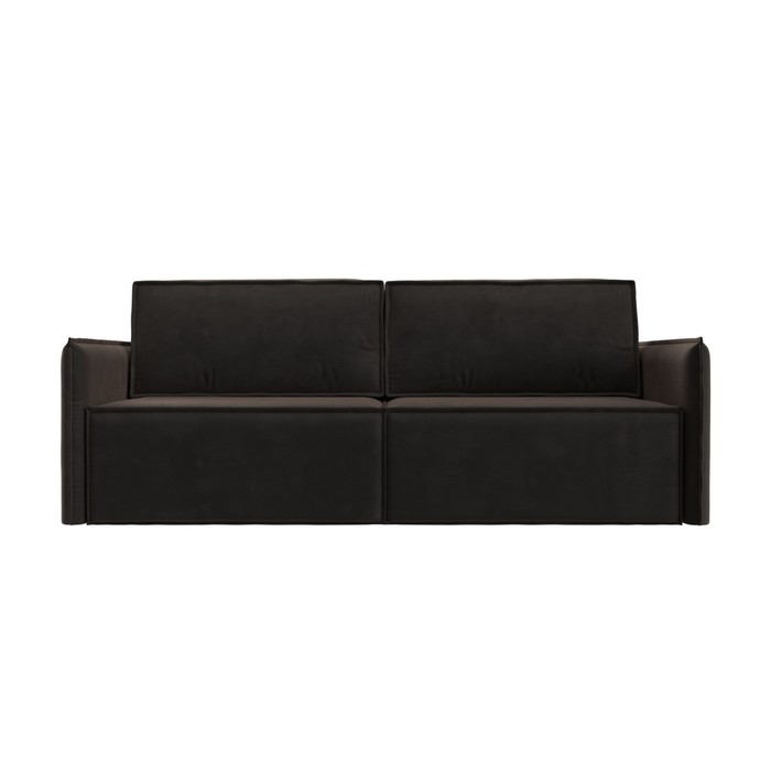 Прямой диван «Либерти», механизм еврокнижка, велюр, цвет коричневый прямой диван беккер механизм еврокнижка велюр цвет коричневый