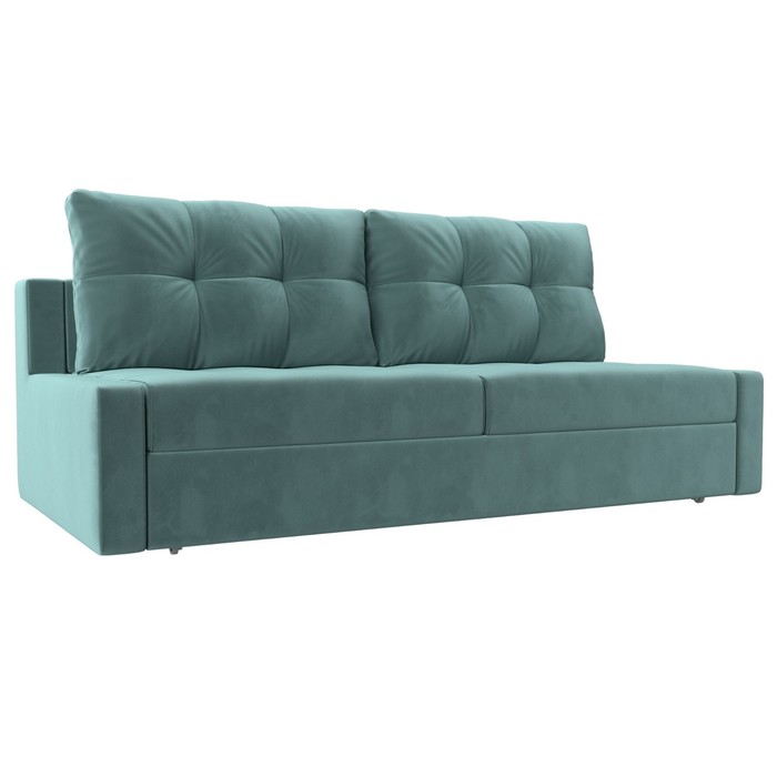 Прямой диван «Мартин», механизм раскладной дельфин, велюр, цвет бирюзовый диван прямой мартин