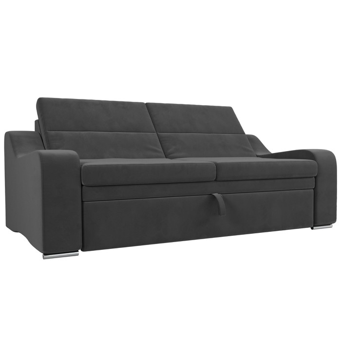 Прямой диван «Медиус», механизм выкатной, велюр, цвет серый прямой диван лига диванов медиус велюр фиолетовый