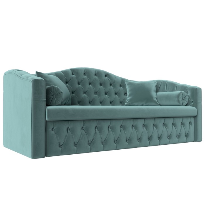 Прямой диван «Мечта», механизм дельфин, велюр, цвет бирюзовый прямой диван мечта велюр