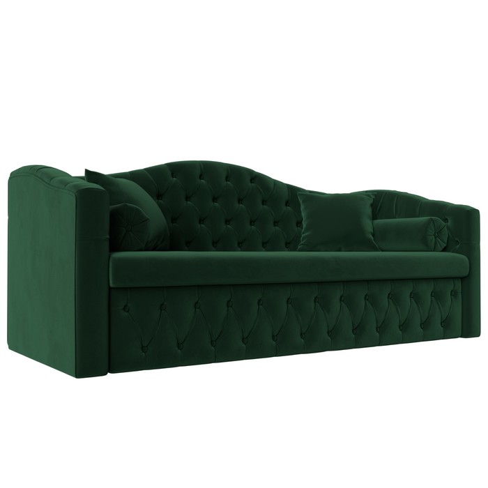 Прямой диван «Мечта», механизм дельфин, велюр, цвет зелёный прямой диван мечта велюр