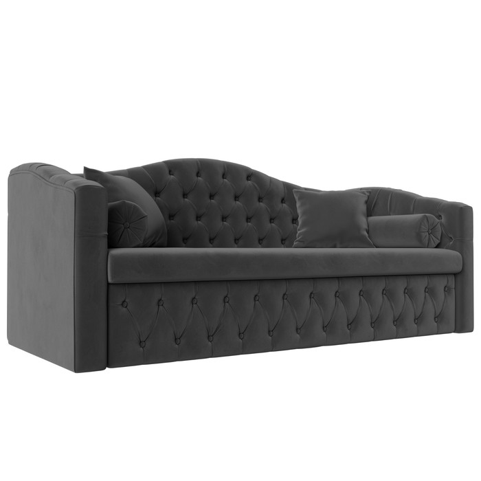 Прямой диван «Мечта», механизм дельфин, велюр, цвет серый прямой диван мечта велюр