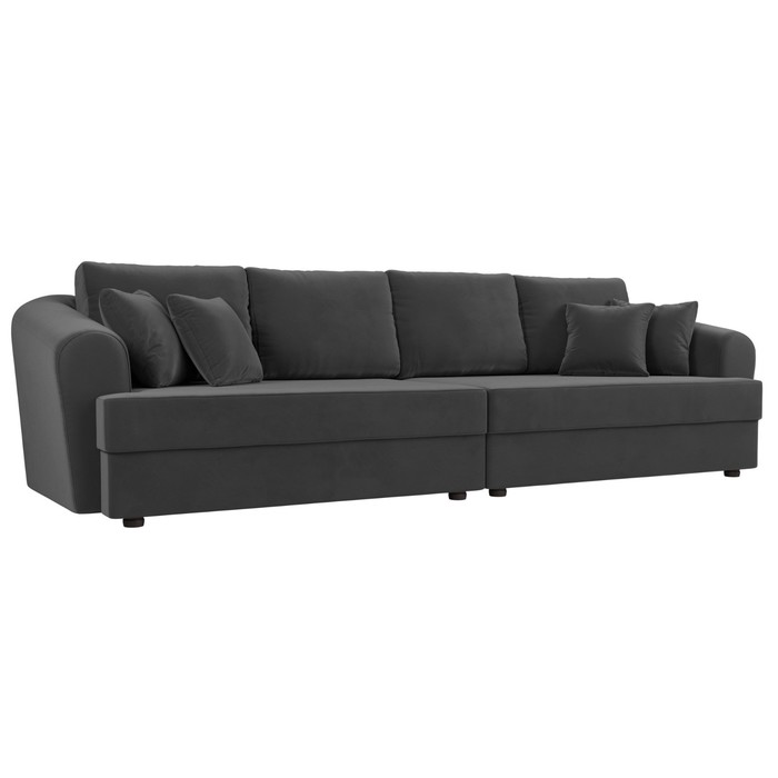 Прямой диван «Милтон», механизм еврокнижка, велюр, цвет серый диван прямой милтон next 209 прямой темно бирюзовый милтон next