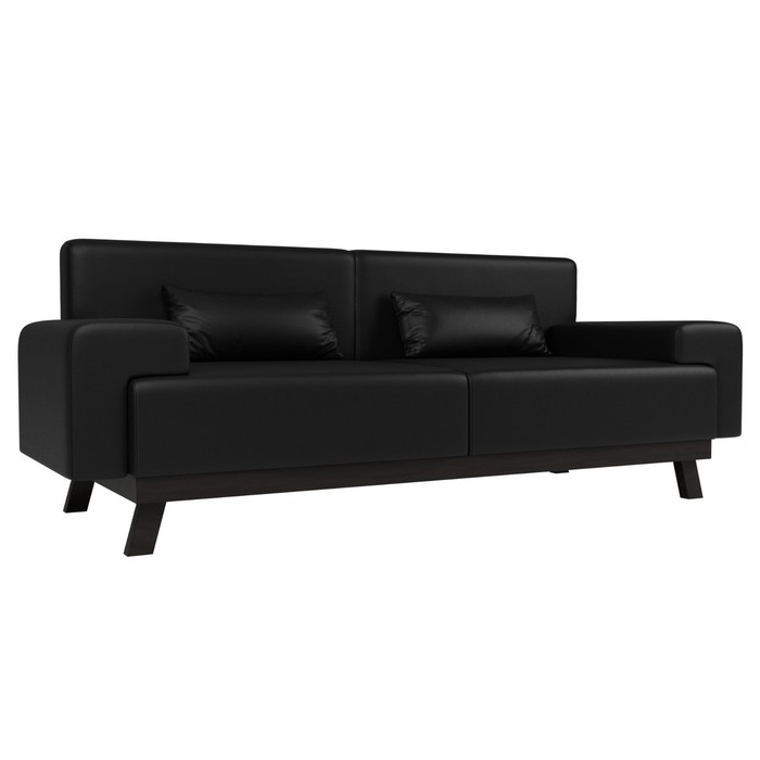 Прямой диван «Мюнхен», без механизма, экокожа, цвет чёрный 46035