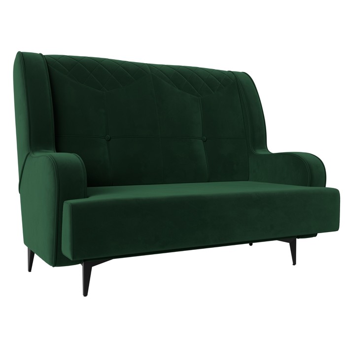Прямой диван «Неаполь», 2-х местный, без механизма, велюр, цвет зелёный прямой диван брайтон 2 люкс без механизма велюр цвет зелёный