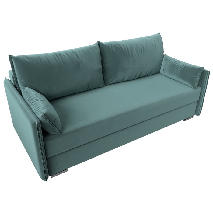 Прямой диван «Сайгон», механизм еврокнижка, велюр, цвет бирюзовый прямой диван сайгон механизм еврокнижка велюр цвет бежевый