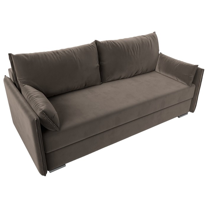 Прямой диван «Сайгон», механизм еврокнижка, велюр, цвет коричневый прямой диван сайгон механизм еврокнижка велюр цвет чёрный