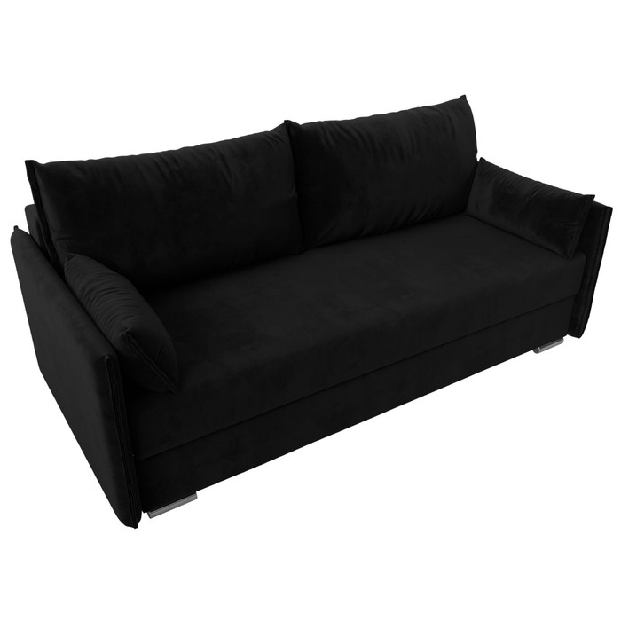 Прямой диван «Сайгон», механизм еврокнижка, велюр, цвет чёрный 49530