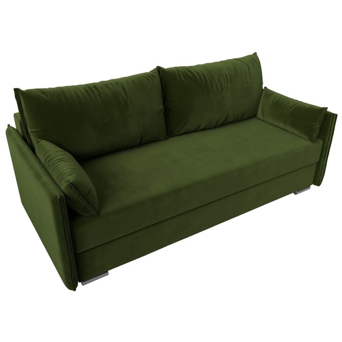 Прямой диван «Сайгон», механизм еврокнижка, микровельвет, цвет зелёный диван прямой ник 2 механизм еврокнижка микровельвет цвет зелёный