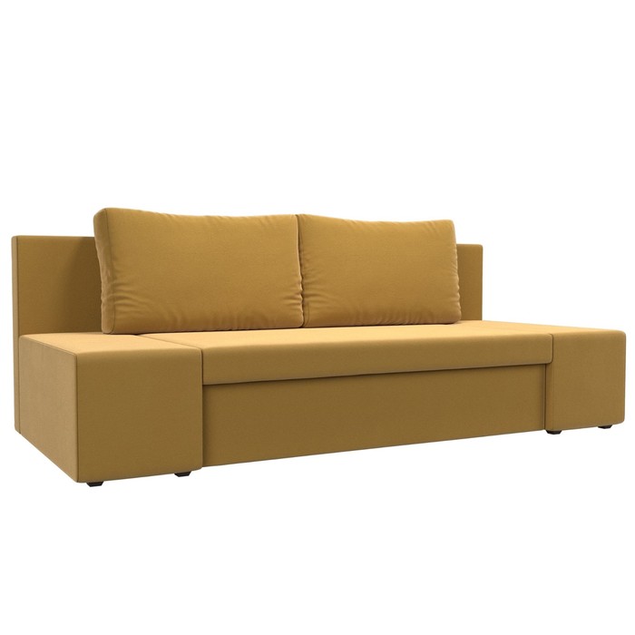 Прямой диван «Сан Марко», механизм еврокнижка, микровельвет, цвет жёлтый прямой диван сан марко бежевый микровельвет