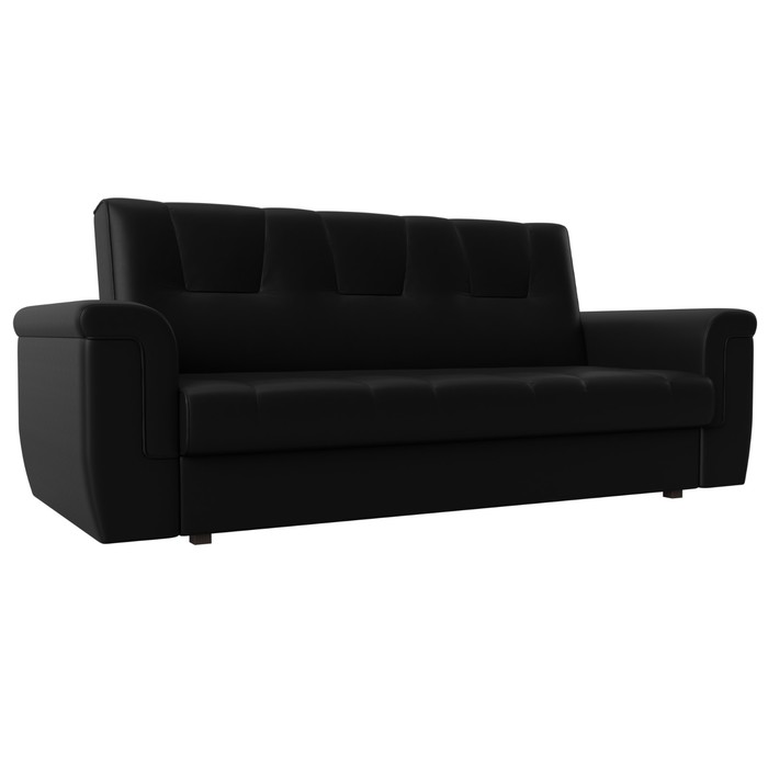 Прямой диван «Эллиот», механизм книжка, экокожа, цвет чёрный прямой диван неаполь механизм книжка экокожа цвет чёрный