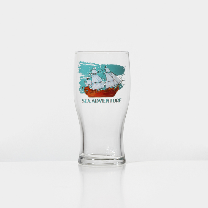 Стакан стеклянный для пива «Тюлип. Морское приключение», 570 мл, МИКС