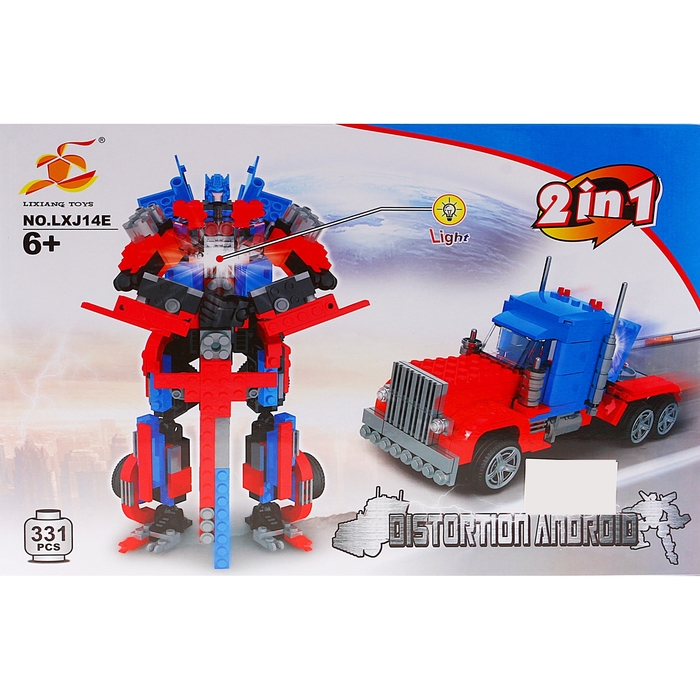 Конструктор-трансформер «Защитник», световые эффекты, 331 деталь