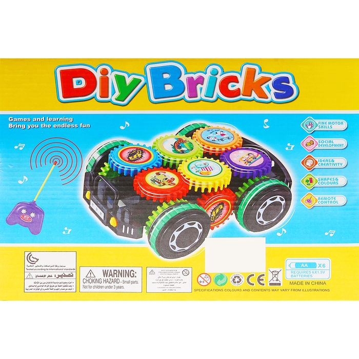 Конструктор на радиоуправлении «Супертачка», работает от батареек, 26 деталей