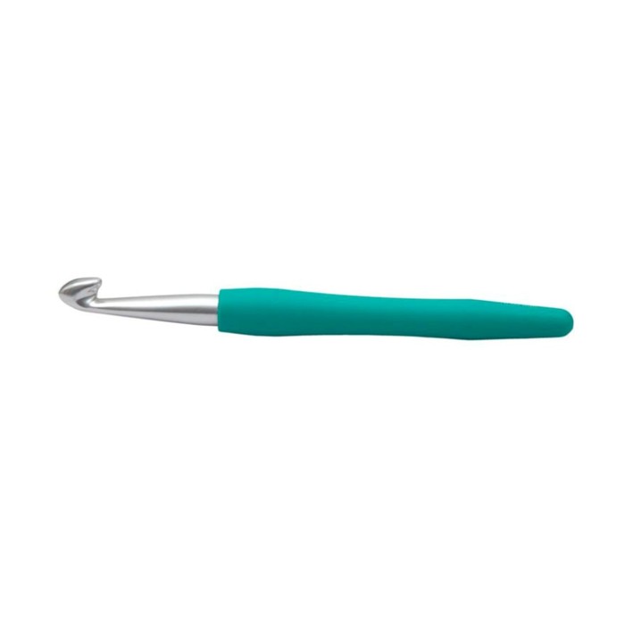 Крючок для вязания алюминиевый с эргономичной ручкой Waves KnitPro 10.00 мм 30918 knitpro крючок waves 10 0 арт 30918