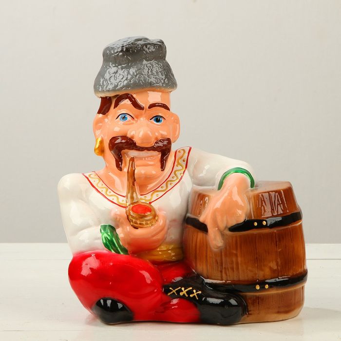 Копилка "Казак в шляпе", глянец, микс