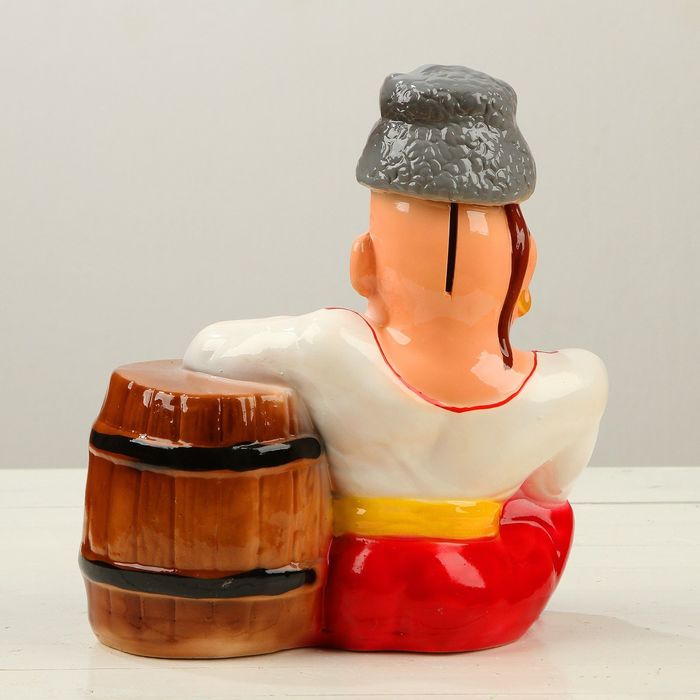 Копилка "Казак в шляпе", глянец, микс