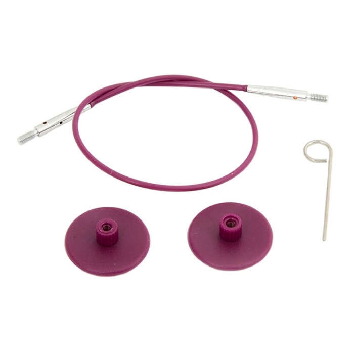 Набор: тросик 126см (150 см), заглушки и кабельный ключик KnitPro, 10505 набор тросик 76 см 100см заглушки и кабельный ключик knitpro 10503