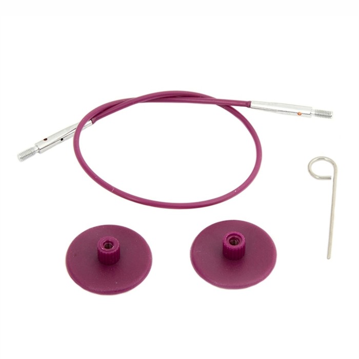 Набор: тросик 76 см (100см), заглушки и кабельный ключик KnitPro, 10503 набор стальной тросик 20см 40см 2 заглушки и кабельный ключик knitpro 10661