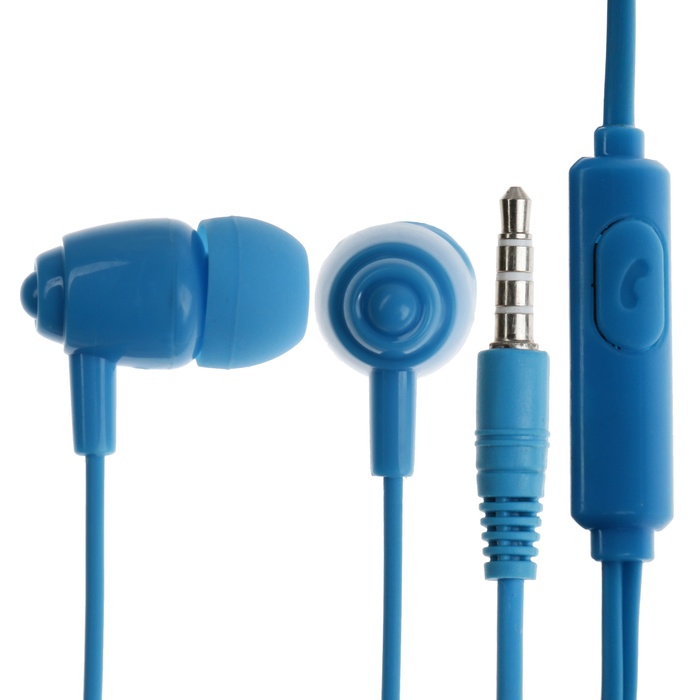 Наушники Perfeo ALTO-M, вакуумные, микрофон, 104 дБ, 32 Ом, 3.5 мм, 1.2 м, синие